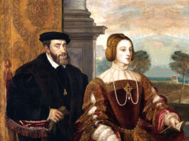 Retratos del emperador Carlos V y la emperatriz Isabel de Portugal, por Tiziano.
