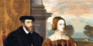 Retratos del emperador Carlos V y la emperatriz Isabel de Portugal, por Tiziano.