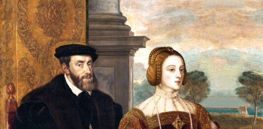 Retratos del emperador Carlos V y la emperatriz Isabel de Portugal, por Tiziano.