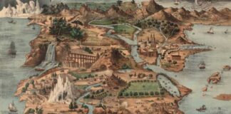 Mapa que simula la piel de toro