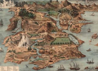 Mapa que simula la piel de toro