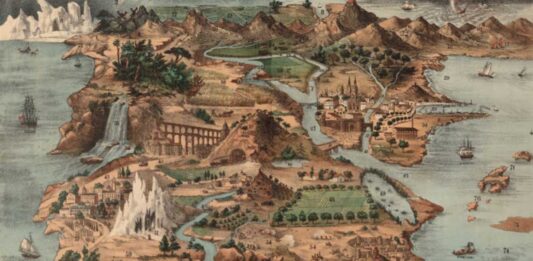 Mapa que simula la piel de toro