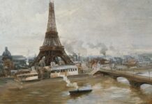 La Torre Eiffel durante su construcción, en 1887-1889 (París, Museo Carnavalet).