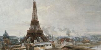 La Torre Eiffel durante su construcción, en 1887-1889 (París, Museo Carnavalet).