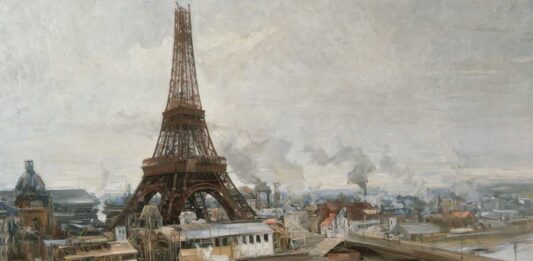 La Torre Eiffel durante su construcción, en 1887-1889 (París, Museo Carnavalet).