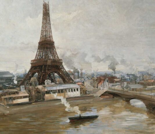 La Torre Eiffel durante su construcción, en 1887-1889 (París, Museo Carnavalet).