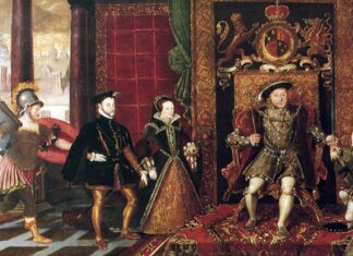Felipe II, María Tudor y Enrique VIII