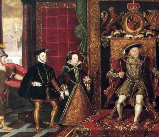 Felipe II, María Tudor y Enrique VIII