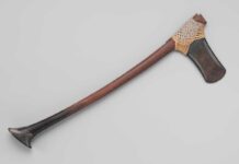 Una de las hachas empleadas en la batalla de Baki, Nuevo Reino, h. 1504–1447 a. C. (MET).