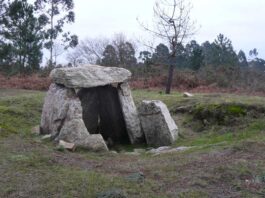 Uno de los dólmenes del monte Areo, en Asturias.