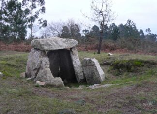 Uno de los dólmenes del monte Areo, en Asturias.