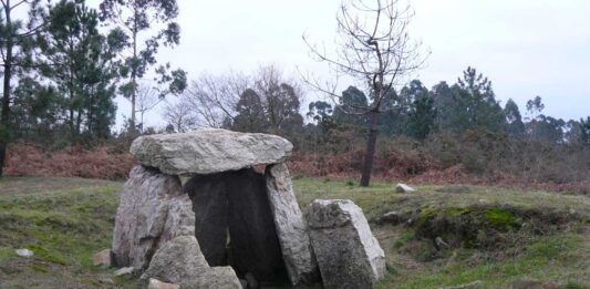 Uno de los dólmenes del monte Areo, en Asturias.