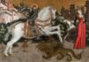 San Jorge cabalga de nuevo San Jorge y la princesa, por Antonio Cicognara, 1475.
