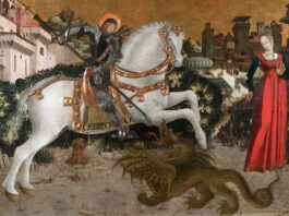 San Jorge y la princesa, por Antonio Cicognara, 1475.