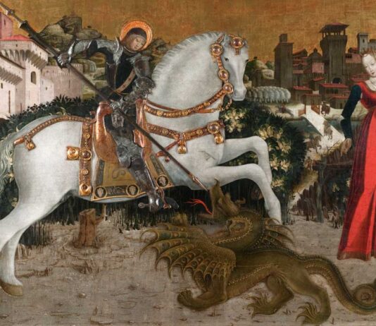 San Jorge y la princesa, por Antonio Cicognara, 1475.