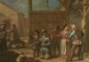 Quijote, el gran emblema del Siglo de Oro Don Quijote armado caballero, por Valero Iriarte, hacia 1720 (Museo del Prado.