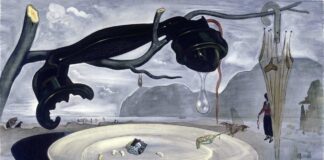 "El enigma de Hitler". Este óleo pintado hacia 1939 es uno de los dos en que Dalí aludió al líder nazi (Madrid, MNCARS).