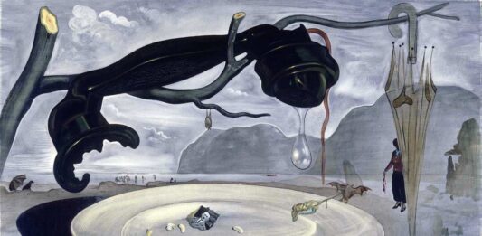 "El enigma de Hitler". Este óleo pintado hacia 1939 es uno de los dos en que Dalí aludió al líder nazi (Madrid, MNCARS).