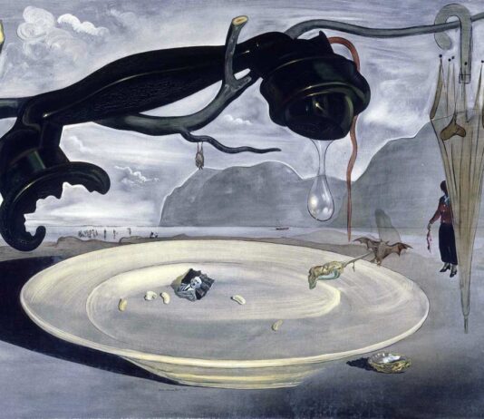 "El enigma de Hitler". Este óleo pintado hacia 1939 es uno de los dos en que Dalí aludió al líder nazi (Madrid, MNCARS).