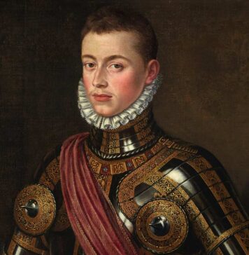 Retrato de Juan de Austria, hijo ilegítimo del emperador Carlos I de España y de la noble alemana Bárbara Blomberg, así como hermanastro del rey Felipe II de España.