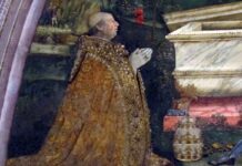 Los Borgia: poder y familia Alegoría de Alejandro VI y los Borgia en la galería de los Uffizi de Florencia.