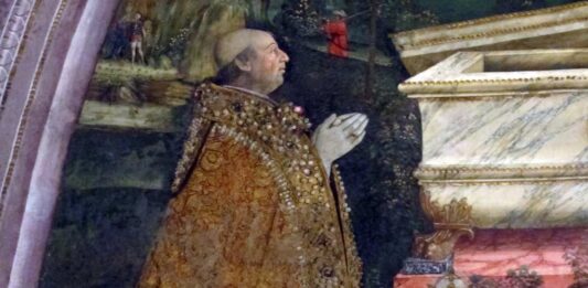 Los Borgia: poder y familia Alegoría de Alejandro VI y los Borgia en la galería de los Uffizi de Florencia.