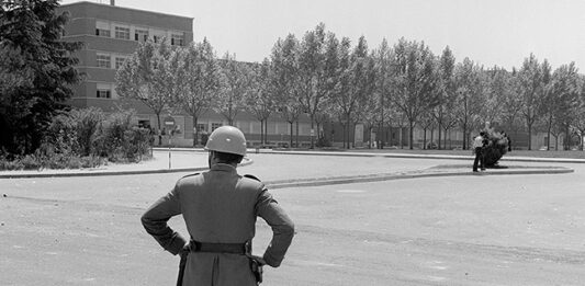 Manifestación de estudiantes en Madrid, en enero de 1969.