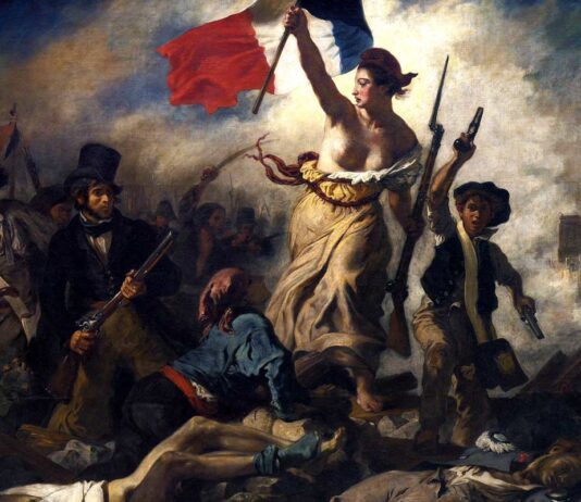 Una gramática histórica del acontecimiento La libertad guiando al pueblo, cuadro que muestra un acontecimiento histórico clave