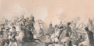 El protagonismo de las crónicas sobre América Grabado que recrea la acción del conquistador extremeño hernán cortés al frente de sus hombres contra la población nativa en la batalla de Tabasco.