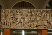 Sarcófagos reutilizados por reyes de Aragón Sarcófago de La caza del león (s. III d.C). Museo Arqueológico de Cataluña (Barcelona).