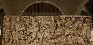 Sarcófagos reutilizados por reyes de Aragón Sarcófago de La caza del león (s. III d.C). Museo Arqueológico de Cataluña (Barcelona).