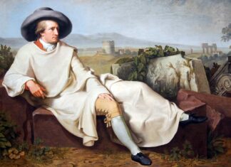 Origen de la frase «prefiero la injusticia al desorden» GOETHE EN LA CAMPIÑA ROMANA, por Johann Heinrich Wilhelm Tischbein, 1787. Se asocia a él la frase "prefiero la injusticia al desorden".