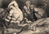 La inquietud por el Más Allá en el mundo antiguo Los titanes fueron encerrados en el Tártaro o inframundo griego tras su derrota ante Zeus. Grabado de G. Doré.