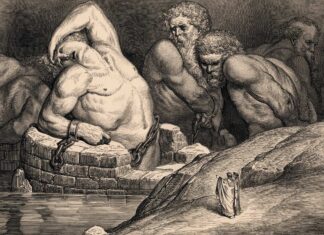 La inquietud por el Más Allá en el mundo antiguo Los titanes fueron encerrados en el Tártaro o inframundo griego tras su derrota ante Zeus. Grabado de G. Doré.