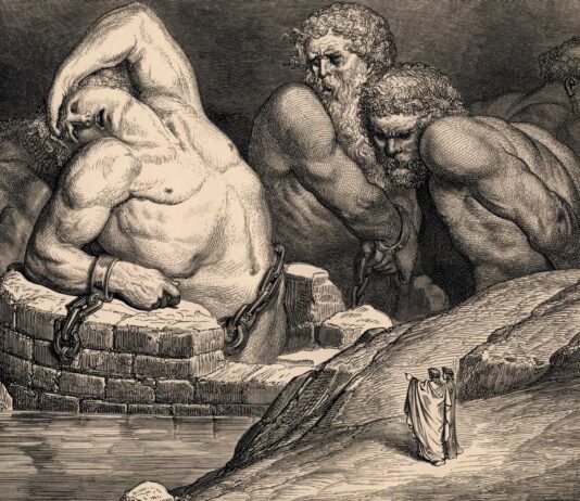 La inquietud por el Más Allá en el mundo antiguo Los titanes fueron encerrados en el Tártaro o inframundo griego tras su derrota ante Zeus. Grabado de G. Doré.