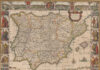 Mitos en la historia de España "Nova et accurata tabula Hispaniae", mapa atribuido a Nicolaes Visscher y fechado entre 1626 y 1638, que muestra los diferentes territorios de la Península enmarcados por vistas de sus ciudades y pobladores.